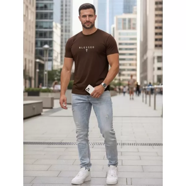  Herren-T-Shirt DSTREET NX5124R-CH BRAUN 