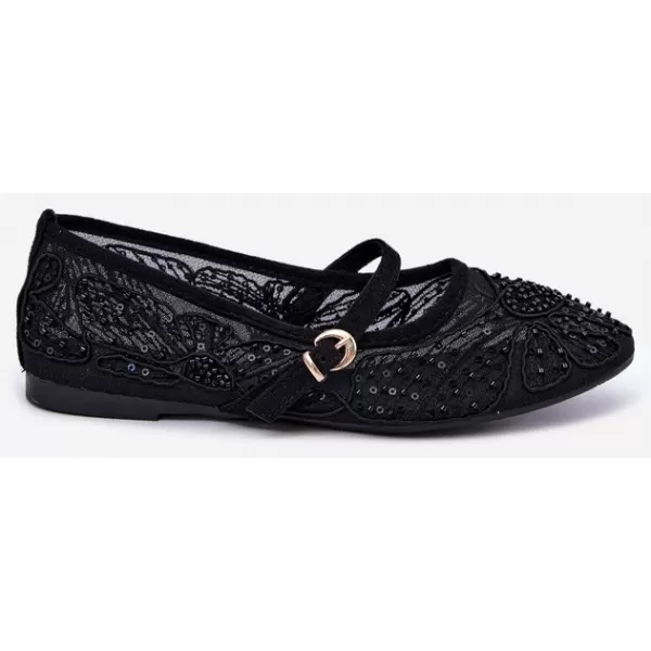  Ballerinas für Damen BOTO CH951 SCHWARZ 