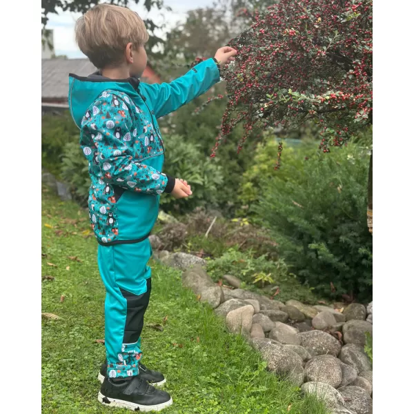  Isolierte Softshelljacke für Kinder WAMU MEDVĚDI TYRKYSOVÁ TÜRKIS 