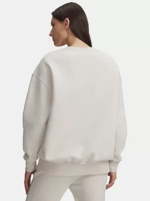 Damen-Sweatshirt UNDER ARMOUR ICON FLEECE OS CREW 1379475-110 WEIß
