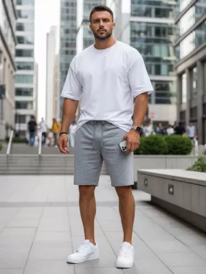 Herrenshorts DSTREET SX2277 HELLGRAU