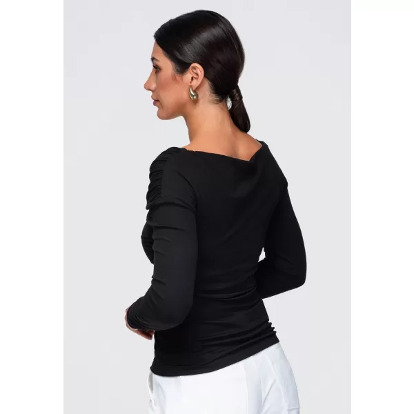  Damenbluse OMBRE OW-TS-E0088 SCHWARZ 