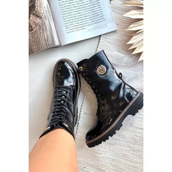  Damenschuhe BOTO ASA259-10 SCHWARZ GLÄNZEND 