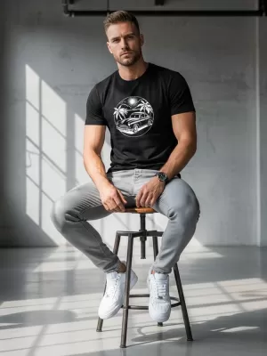 Herren-T-Shirt DSTREET NX042R SCHWARZ