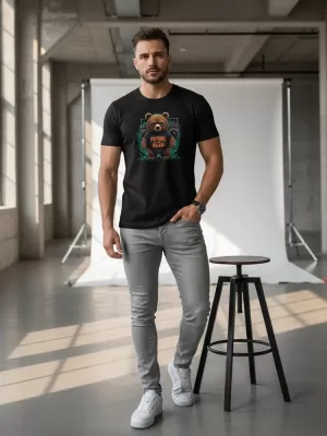 Herren-T-Shirt DSTREET NX048R SCHWARZ