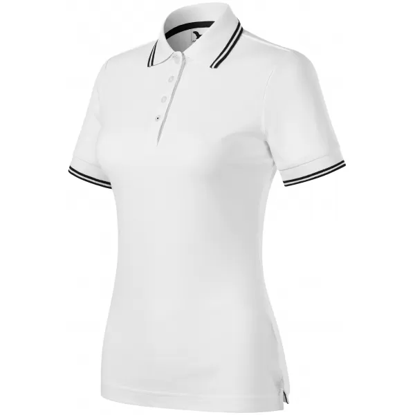  Damen-T-Shirt mit Kragen MALFINI FOCUS 233 WEIß 