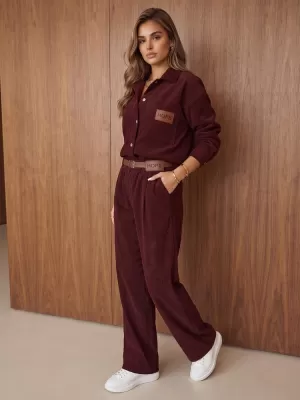 Damen-Set DSTREET AY1220 BURGUND