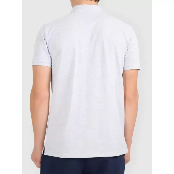  Herren-T-Shirt mit Kragen 4F WMM00TPTSM0771 KALTE HELLGRAUE MELANGE 