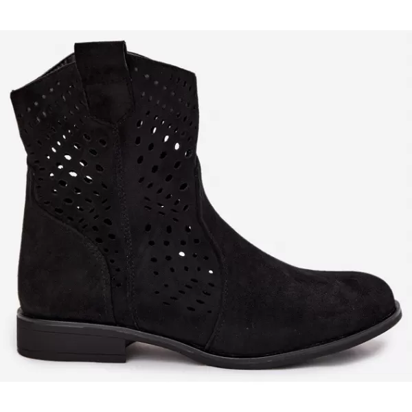  Damen-Stiefeletten BOTO DA167P SCHWARZ 