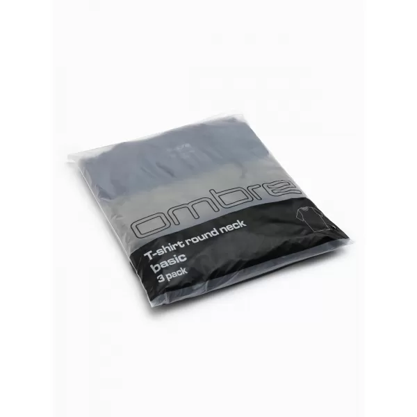  Herren-T-Shirt OMBRE OM-TSBS-0268 SCHWARZ/GRÜN/KHAKI 
