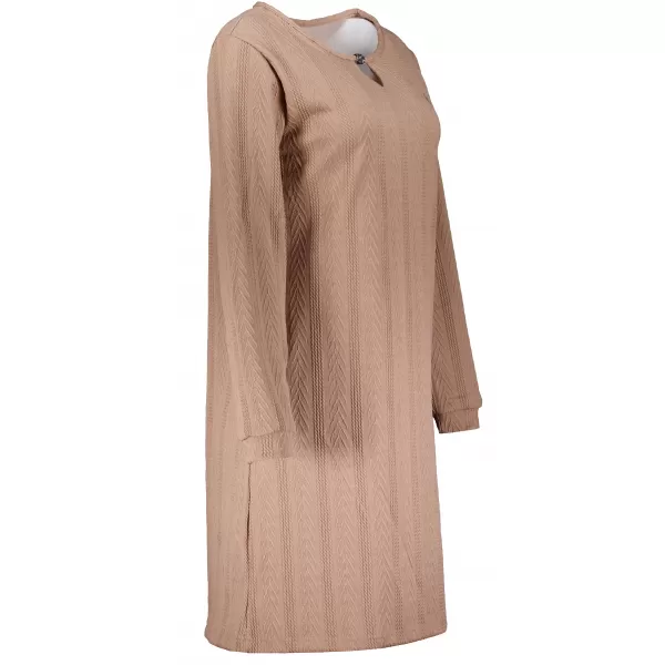  Sweatshirt-Kleid für Damen ALTISPORT ILARIA HELLBEIGE 
