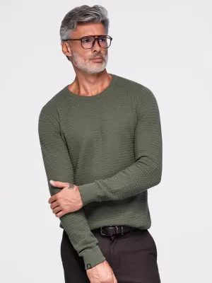 Herrenpullover OMBRE OM-SWSW-0119 OLIVE