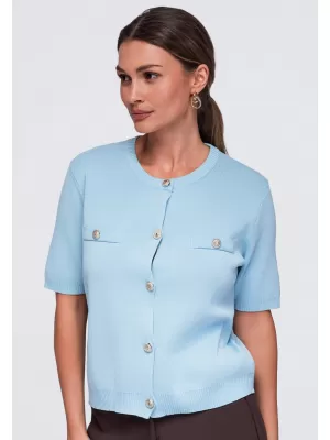 Damenbluse OMBRE OW-TS-E0084 BLAU