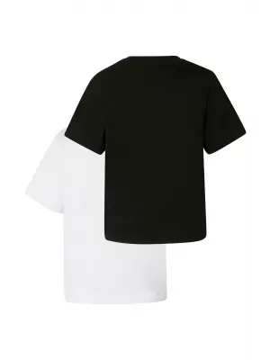 Damen-T-Shirt URBAN CLASSICS TB8574A-03102 SCHWARZ/WEIß