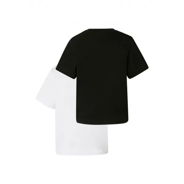  Damen-T-Shirt URBAN CLASSICS TB8574A-03102 SCHWARZ/WEIß 