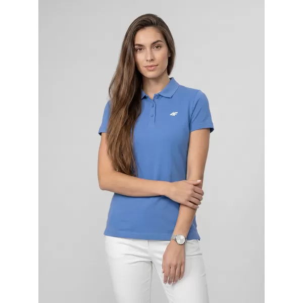 Damen-T-Shirt mit Kragen 4F WMM00TPTSF0768 DENIM 