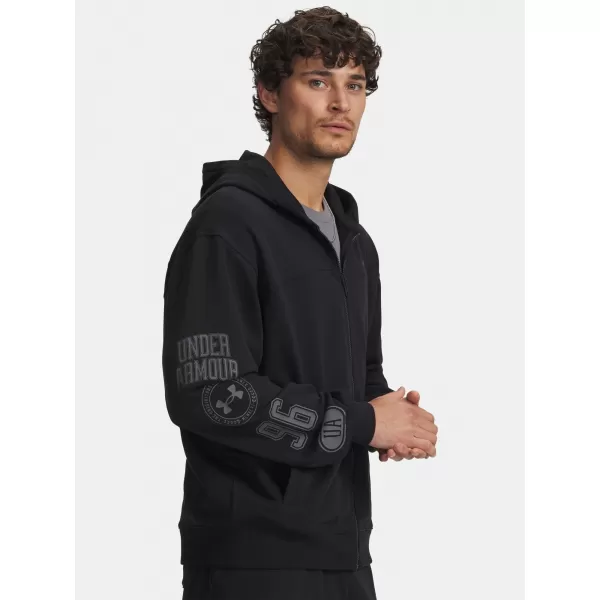  Herren-Sweatshirt UNDER ARMOUR UA RIVAL LW GRAPHIC FZ 6014687-001 SCHWARZ 