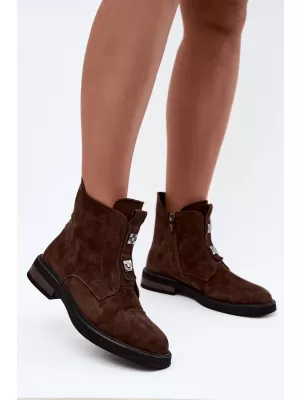 Damen-Stiefeletten D&A CR62-3335 BRAUN