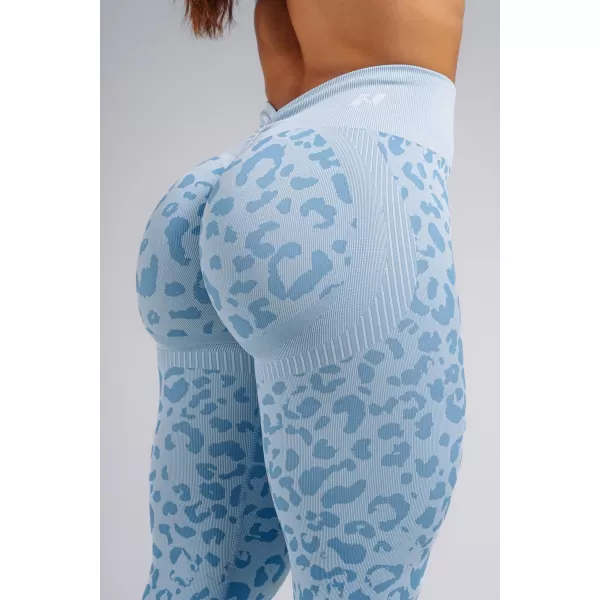  Kompressions-Push-up-Leggings mit Leopardenmuster NEBBIA PRIMAL 849 BLAUER LEOPARD 