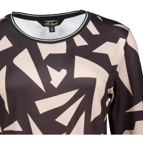  Damen-T-Shirt ALTISPORT ILENA SCHWARZ/BEIGE 