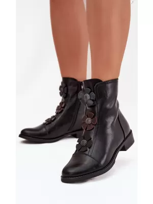 Damen-Stiefeletten BOTO ASA62-120 SCHWARZ