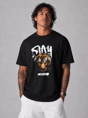 Herren-T-Shirt DSTREET NX1026R-BK-O SCHWARZ