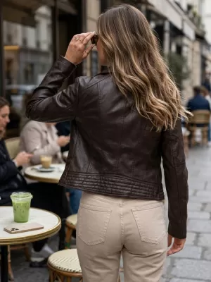 Damenjacke DSTREET TY5722 BRAUN
