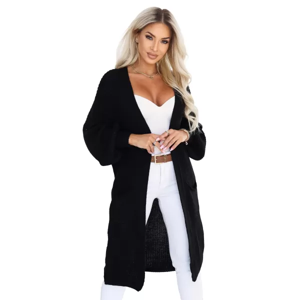  Strickjacke für Damen NUMOCO 627-4 SCHWARZ 