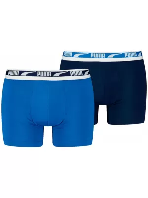 Herren-Boxershorts PUMA MEN EVERYDAY MULTI LOGO BOXER 2P 93832504 BLAUE KOMBINATION