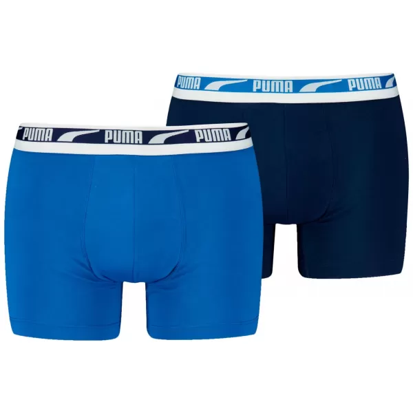  Herren-Boxershorts PUMA MEN EVERYDAY MULTI LOGO BOXER 2P 93832504 BLAUE KOMBINATION 