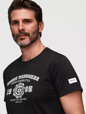 Herren-T-Shirt OMBRE OM-TSPT-0269 SCHWARZ