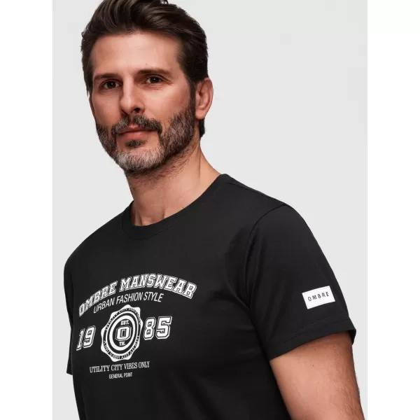  Herren-T-Shirt OMBRE OM-TSPT-0269 SCHWARZ 