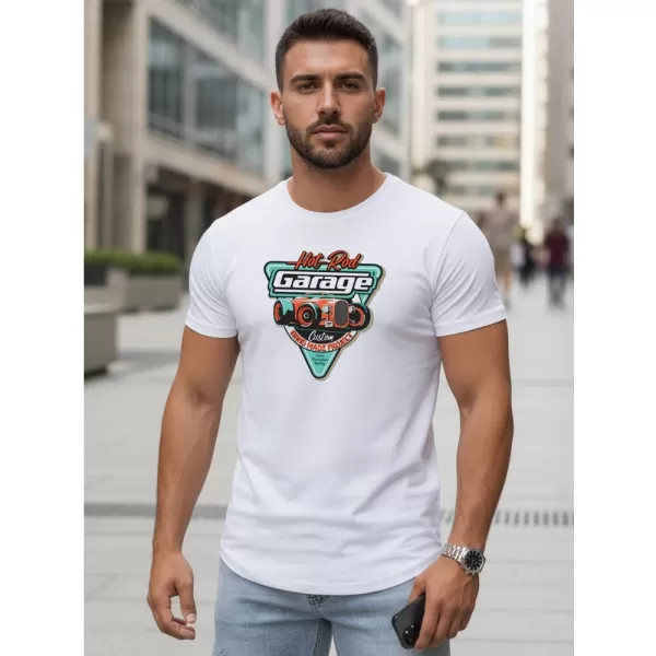  Herren-T-Shirt DSTREET NX5093R-WH WEIß 