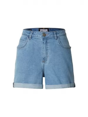 Damen-Shorts URBAN CLASSICS TB8371 HELLBLAU GEWASCHEN