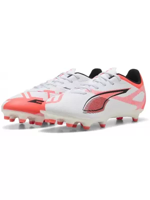 Fußballschuhe PUMA ULTRA 5 PLAY FG/AG 108169-01 WEIß/SCHWARZ/LEUCHTEND ROT