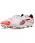Fußballschuhe PUMA ULTRA 5 PLAY FG/AG 108169-01 WEIß/SCHWARZ/LEUCHTEND ROT