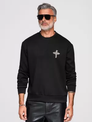 Herren-Sweatshirt OMBRE OM-SSNZ-0271 SCHWARZ