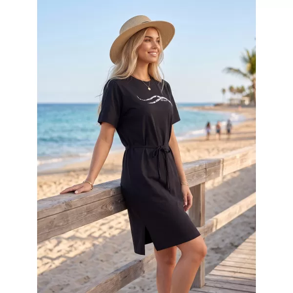  Kleid ALTISPORT ALW001816 SCHWARZ UND WEIß 