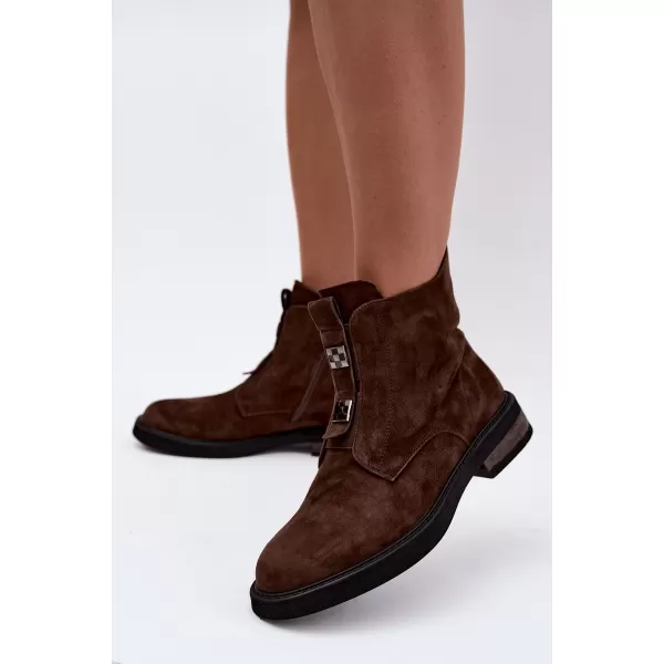  Damen-Stiefeletten D&A CR62-3335 BRAUN 