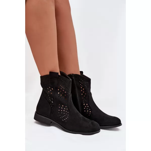 Damen-Stiefeletten BOTO DA167P SCHWARZ 