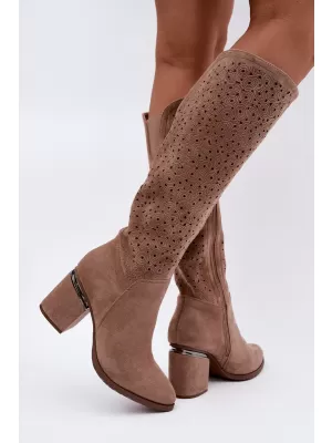 Damenstiefel S.BARSKI HY62-8122 BEIGE