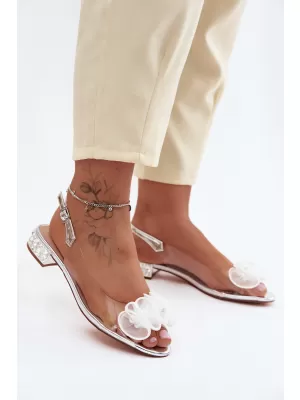 Damensandalen D&A MR61-9002 SILBER