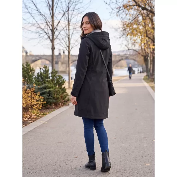  Warmer Softshellmantel für Damen ALPINE PRO IBORA 2 SCHWARZ 