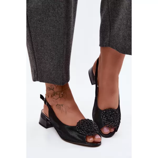  Damensandalen D&A CR61-3030 SCHWARZ 