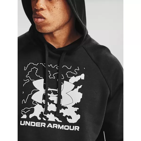  Herren-Sweatshirt UNDER ARMOUR RIVAL FLEECE BOX LOGO HD 1357095-001 SCHWARZ 