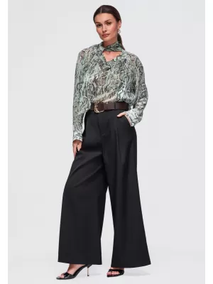 Damenhosen OMBRE OW-PA-E0019 SCHWARZ
