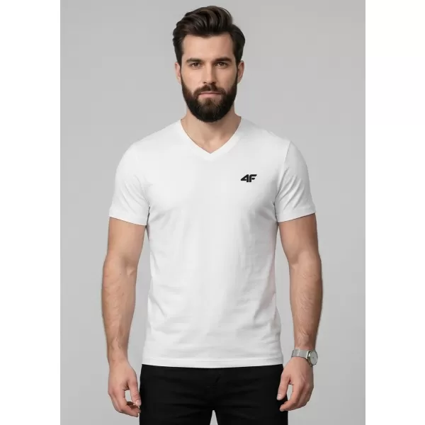 Herren-T-Shirt 4F WMM00TTSHM3339 WEIß 