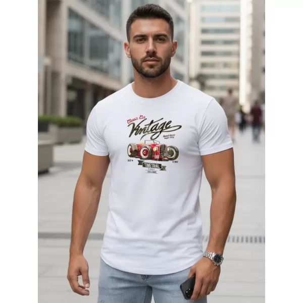  Herren-T-Shirt DSTREET NX5094R-WH WEIß 