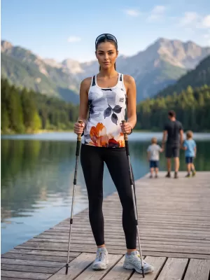 Hochwertiges Funktions-Tanktop für Damen ALTISPORT VOJ/ALW117TIL01 SCHWARZ-ORANGE