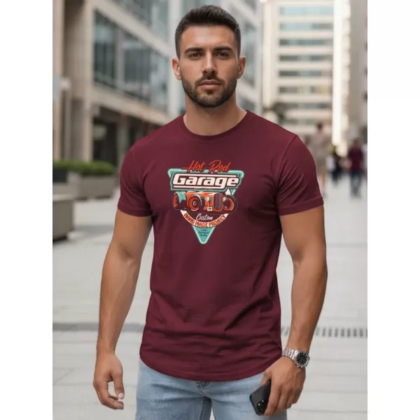  Herren-T-Shirt DSTREET NX5093R-BU BURGUND 